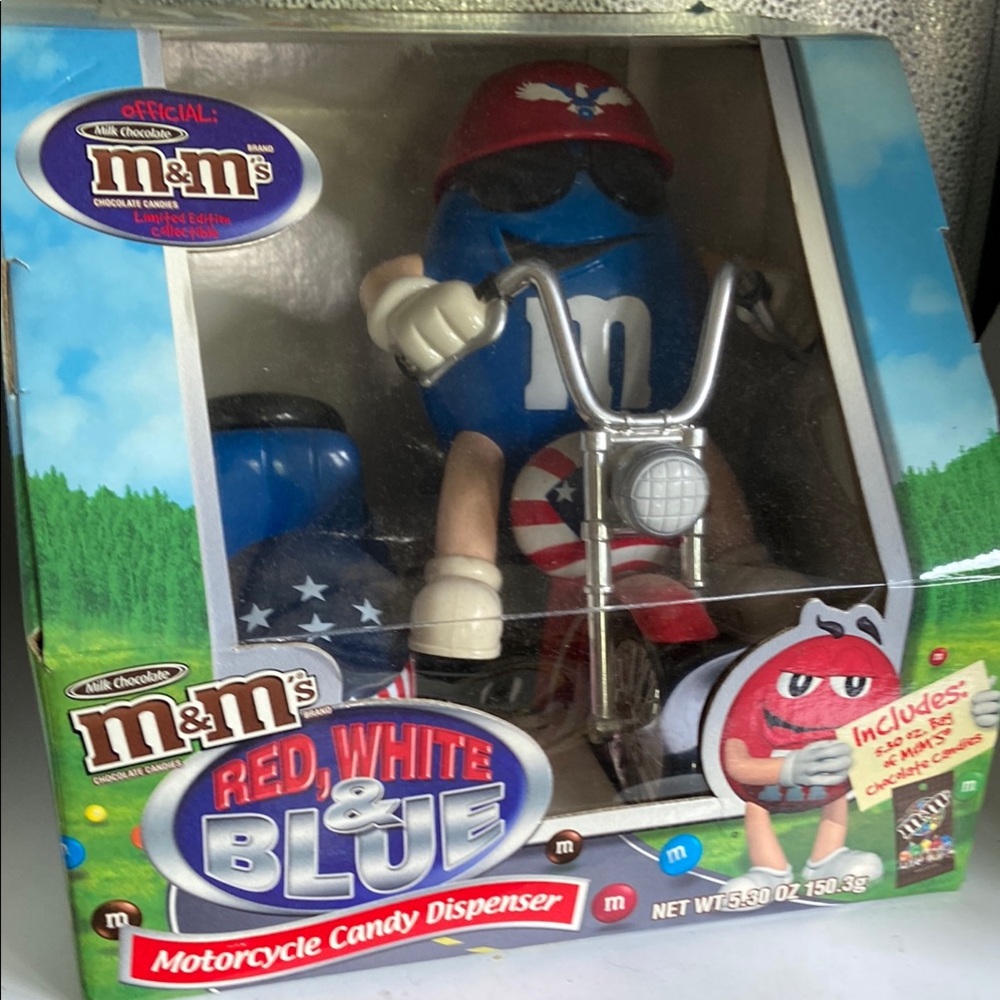 M&M's Red, White, and Blue Motorcycle Candy Dispenser